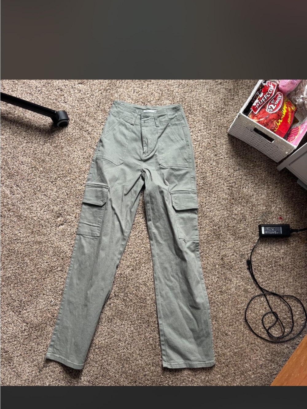 T.J.Maxx Olive Green Cargo Jeans